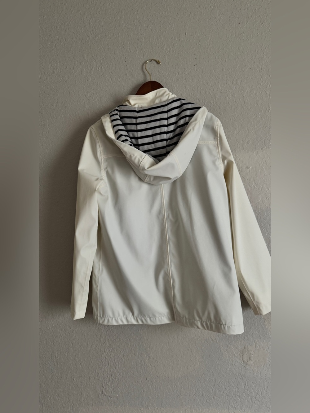 Saint James Cream ST MORGANE Hooded Raincoat - Picture 4 of 5
